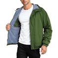 thumbnail image 1 of GINGTTO Men's Winter Softshell Fleece Lined Reversible Bomber Jacket with Detachable HoodGINGTTO Mens Winter Jacket Softshell Fleece Lind with Detatchable Hood，Reversible Bomber Windbreaker for Men, 1 of 7