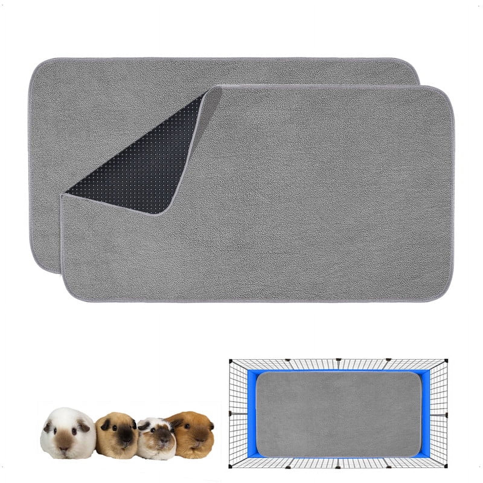 GINIDEAR Guinea Pig Cage Liner, Washable Reusable Leakproof Fleece ...