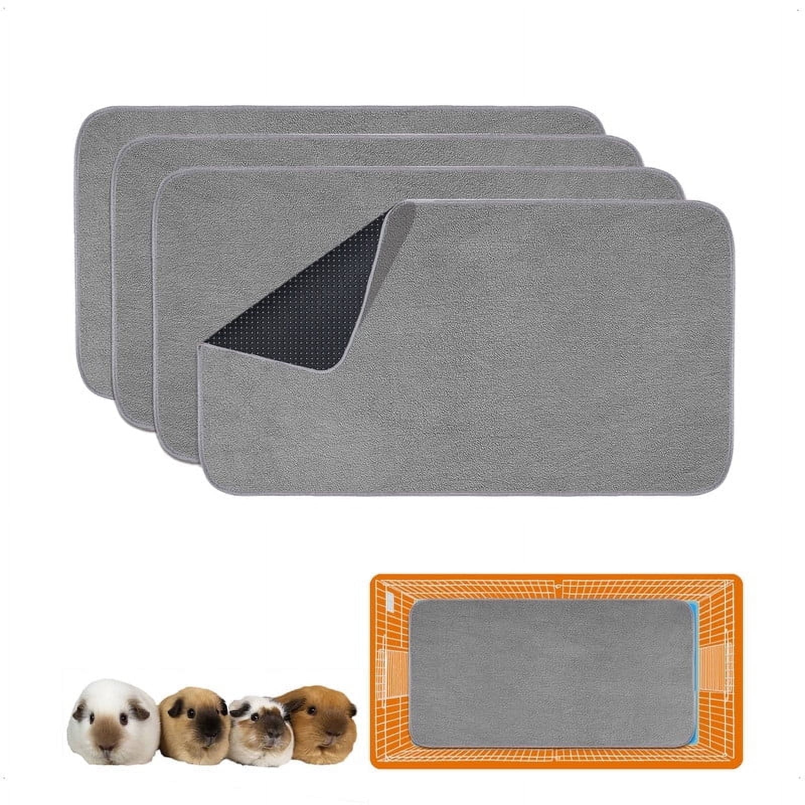 Picture of GINIDEAR Guinea Pig Cage Liner, Washable Reusable Leakproof Fleece ...
