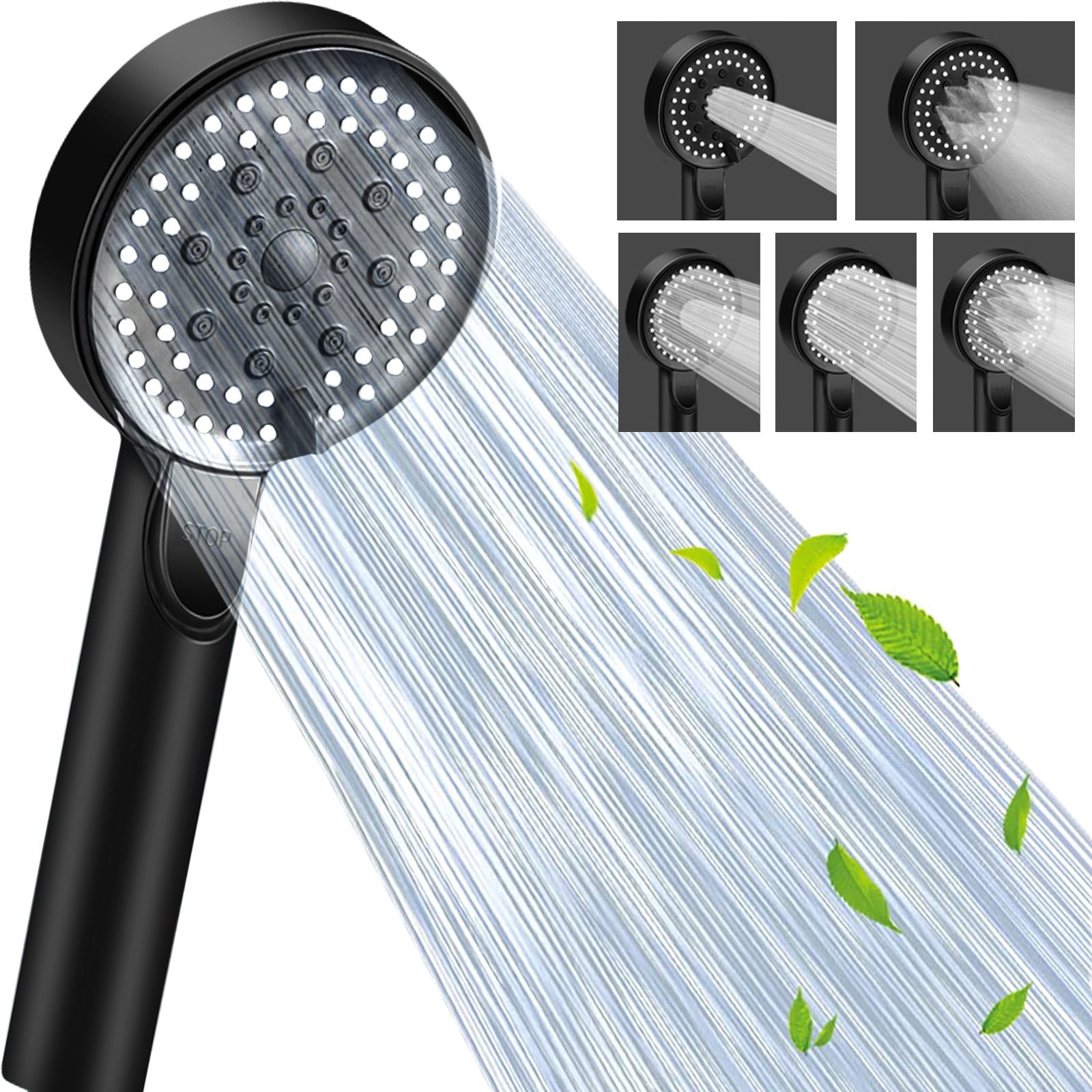GINIHOMER Handheld Shower Head with Hose, 5-Mode 2.5 GPM High Pressure ...