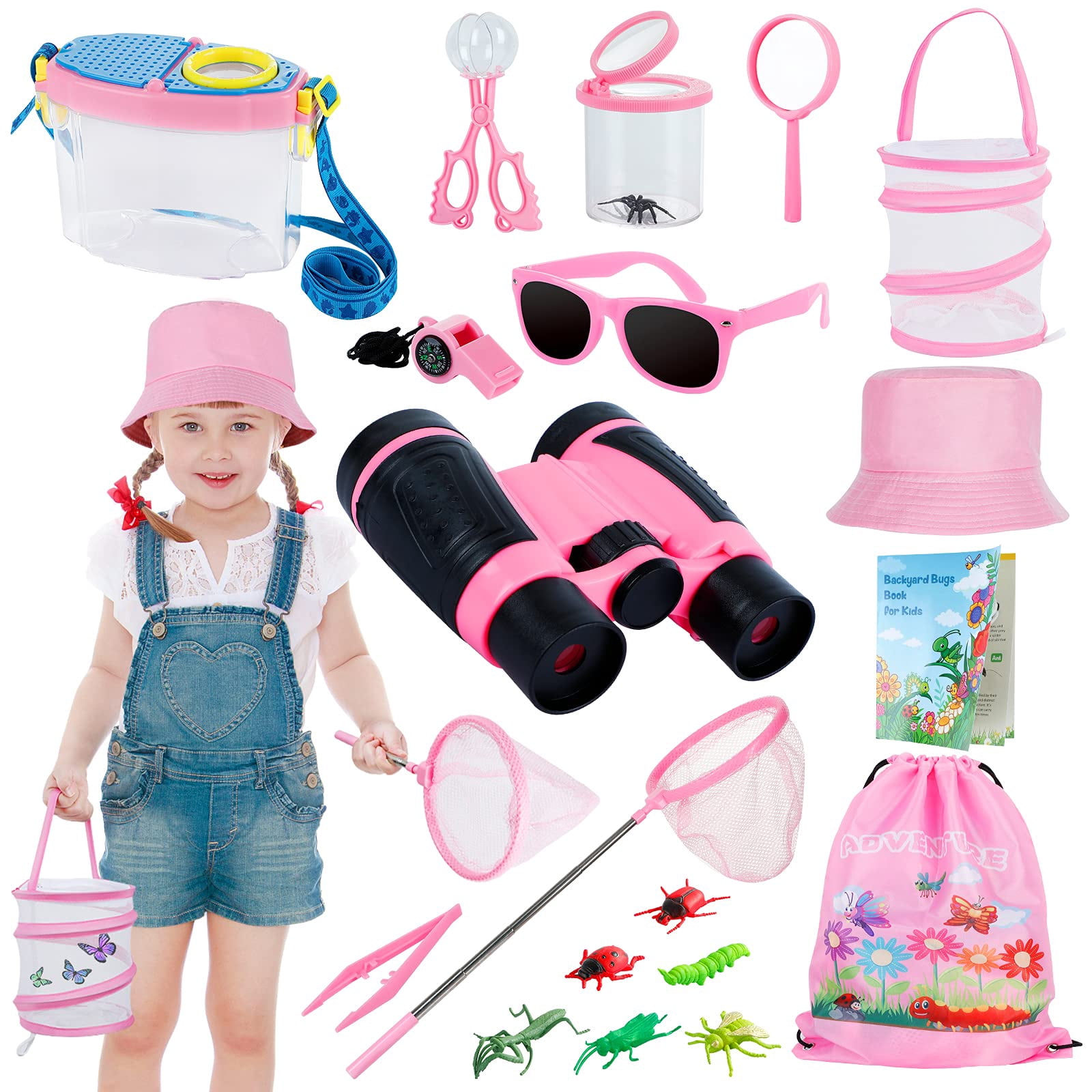 Kid Bug Kit GINMIC Bug Catcher Kit for Kids, Bug Catching Kit with Binoculars ...