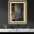 thumbnail image 1 of JIOABL 24X32 LED Bathroom Mirror with Lights, Anti-Fog, Dimmable, Backlit + Front Lit, Lighted Bathroom Vanity Mirror for Wall, Memory Function, Tempered Glass, Shatter-Proof, 1 of 7
