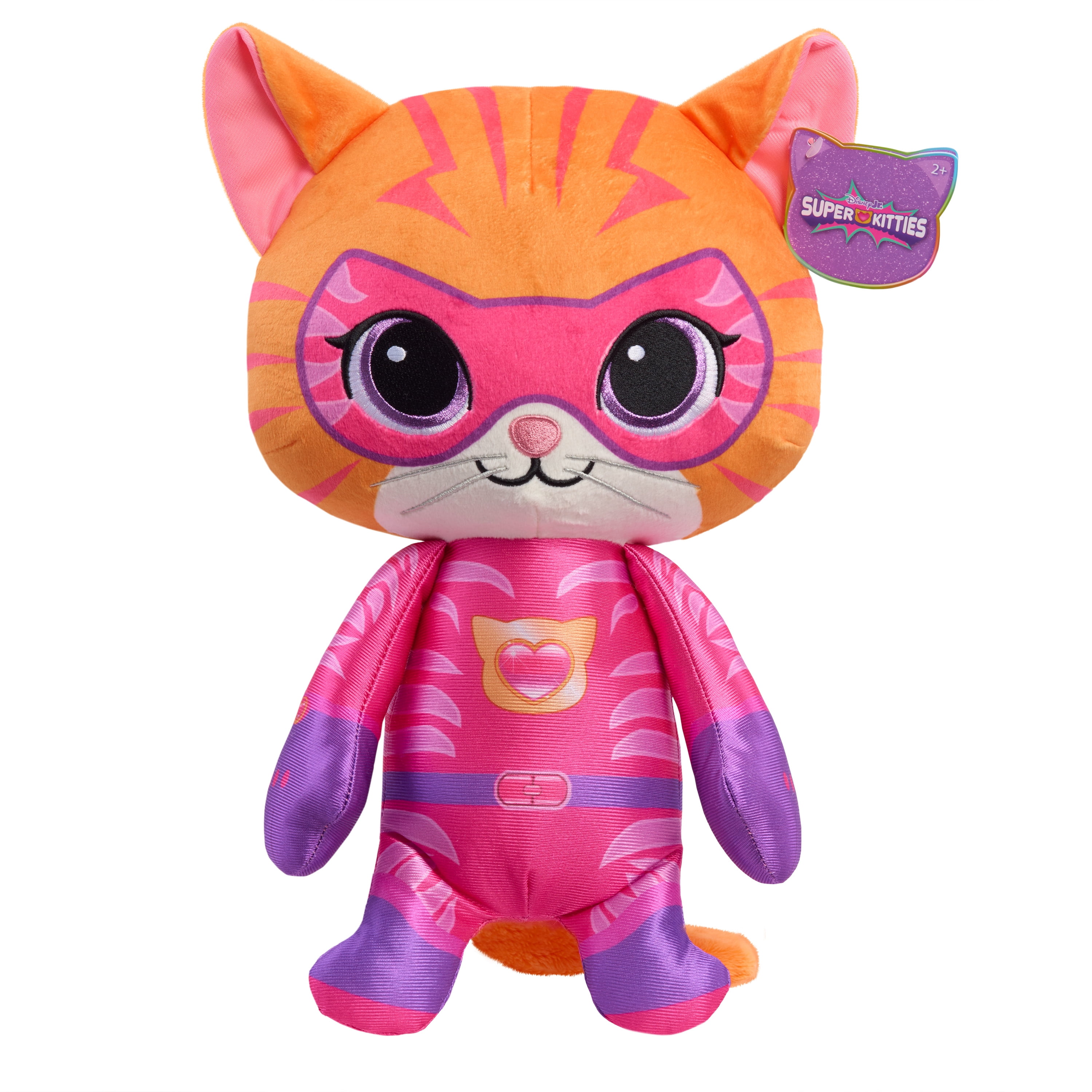 Disney Jr. SuperKitties 15-inch Large Plush Ginny Stuffed Animal, Toy for Kids Ages 2 and up