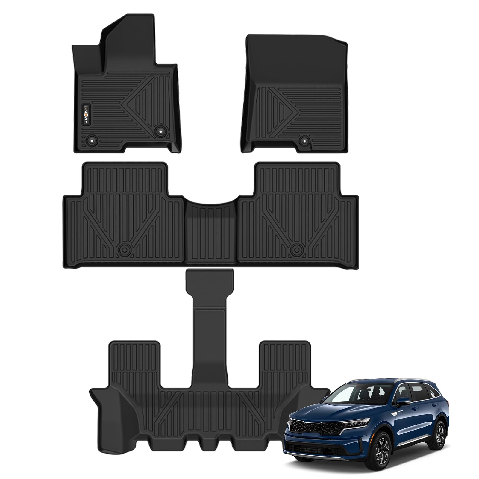 GINOWYCustom Fit Floor Mats for Kia Sorento Hybrid 20212025(PHEV