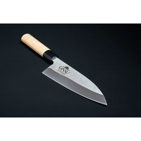 GINSU KATANA 6" DEBA ORIGINS COLLECTION -420J2 Japanese Stainless Steel- single bevel forged blades with maple handle