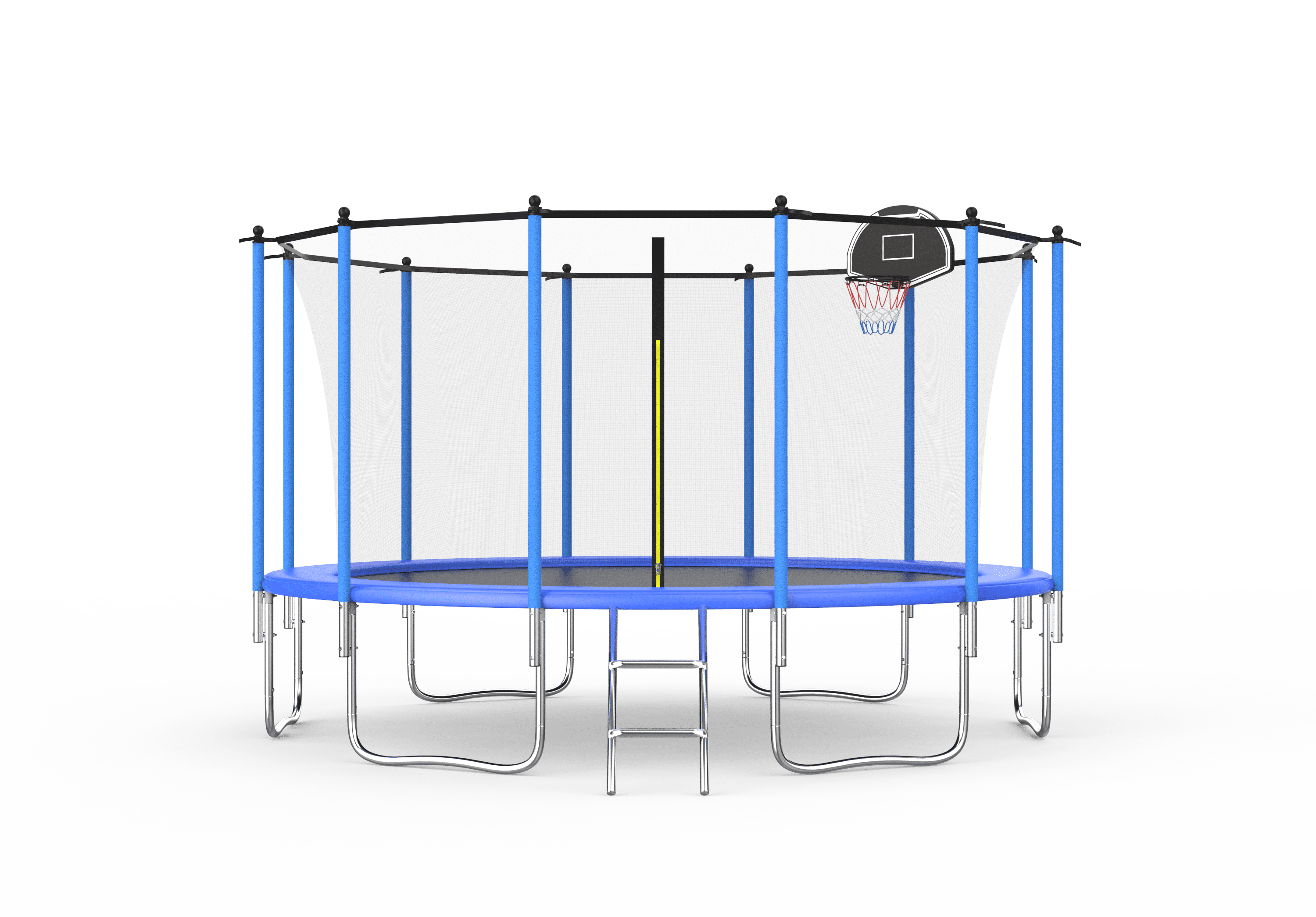 GINSYTALIOR Trampoline 16Ft Round Trampoline with Safety Enclosure Net