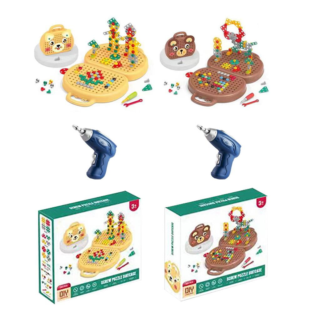 GINTBN Magic Toy Play Toolbox, Kids DIY Screw Tool Box with Electric ...