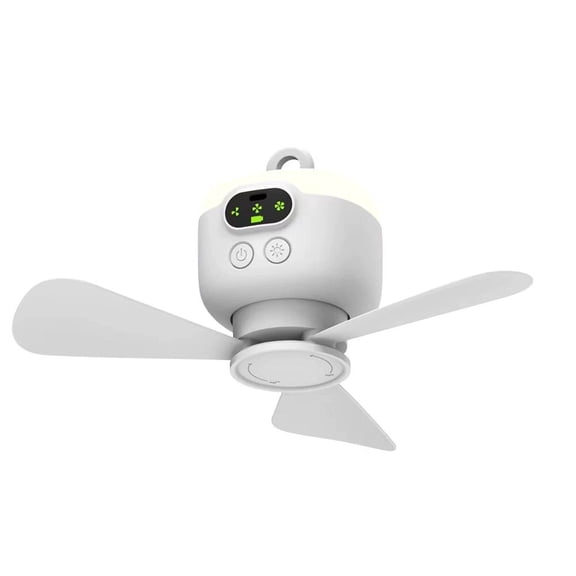 GINTBN Wireless Portable Ceiling Fan with Remote,Canopy Fan 8000mAh Battery Operated,Timable & Auto Shut Off,3 Detachable Fan , 4 Speeds, Used for Tent, Camping, Outdoor, Bedroom