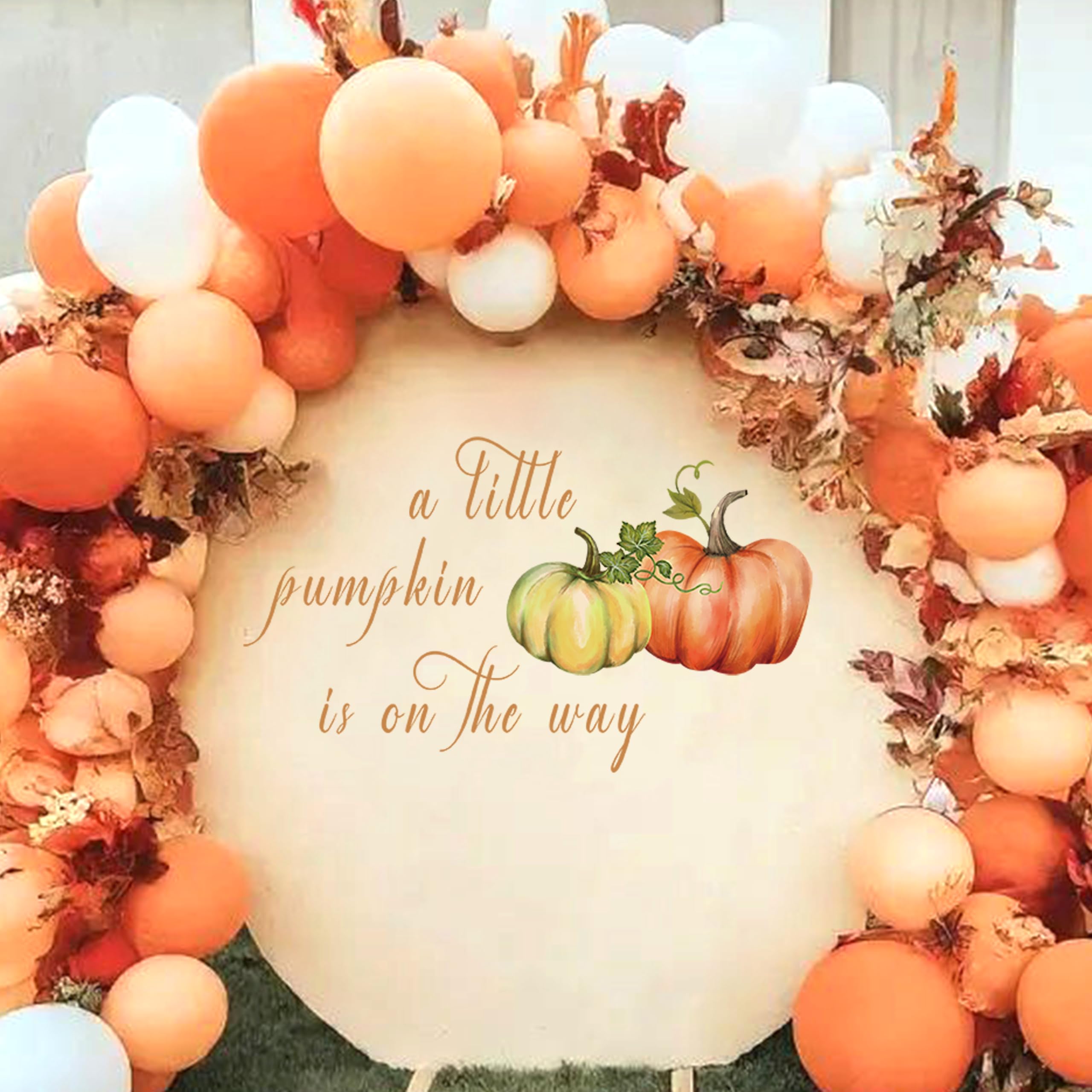 A Little Pumpkin Is On The Way - Deluxe Baby Shower Invitations (25 Sets) - Includes Cards, Diaper Raffle Tickets & Envelopes