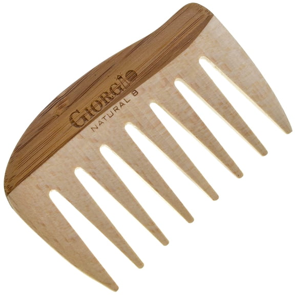 GIONAT8 Small Natural Wooden Comb Detangler Wide Tooth Comb for Curly Hair, Bamboo and Beechwood Combs for Thick Hairs, Vegan Wooden Combs Perfect for Use with Long Thick Hair