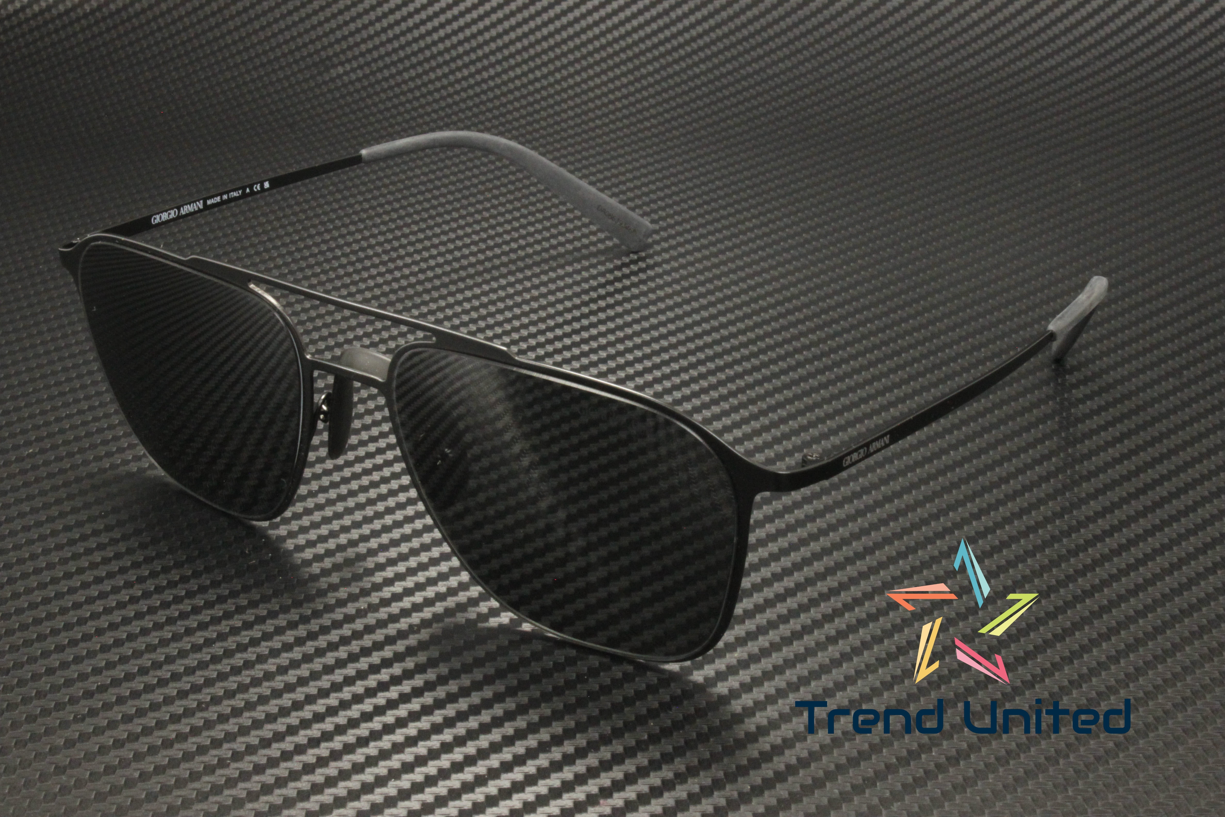 GIORGIO ARMANI AR6110 300187 Matte Black Grey 58 mm Men's Sunglasses