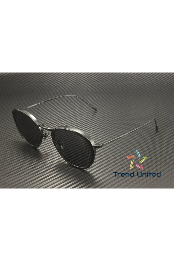 AR6068 300187 Round Black Grey 50 mm Men's Sunglasses