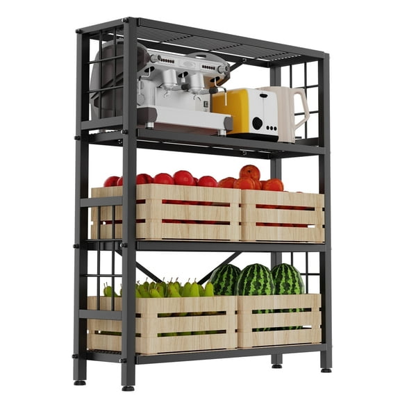 GIOTORENT Heavy Duty Garage Storage Shelving Unit 1200 lb Capacity, 4-Tier Adjustable Metal Wire Rack for Garage, Basement, or Utility Room, 38"W x 14"D x 48"H