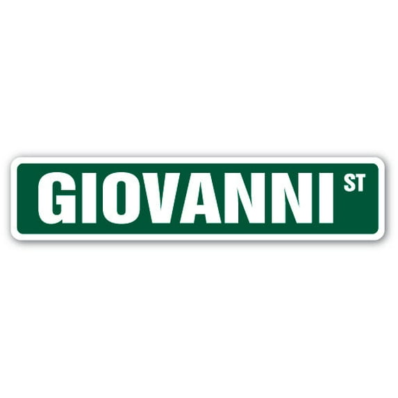 GIOVANNI Street Sign Childrens Name Room Sign | Indoor/Outdoor | 36" Wide