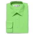 thumbnail image 1 of GIOVANNI UOMO Men's Traditional Fit Solid Color Dress Shirt Lime Green 16 34/35, 1 of 2