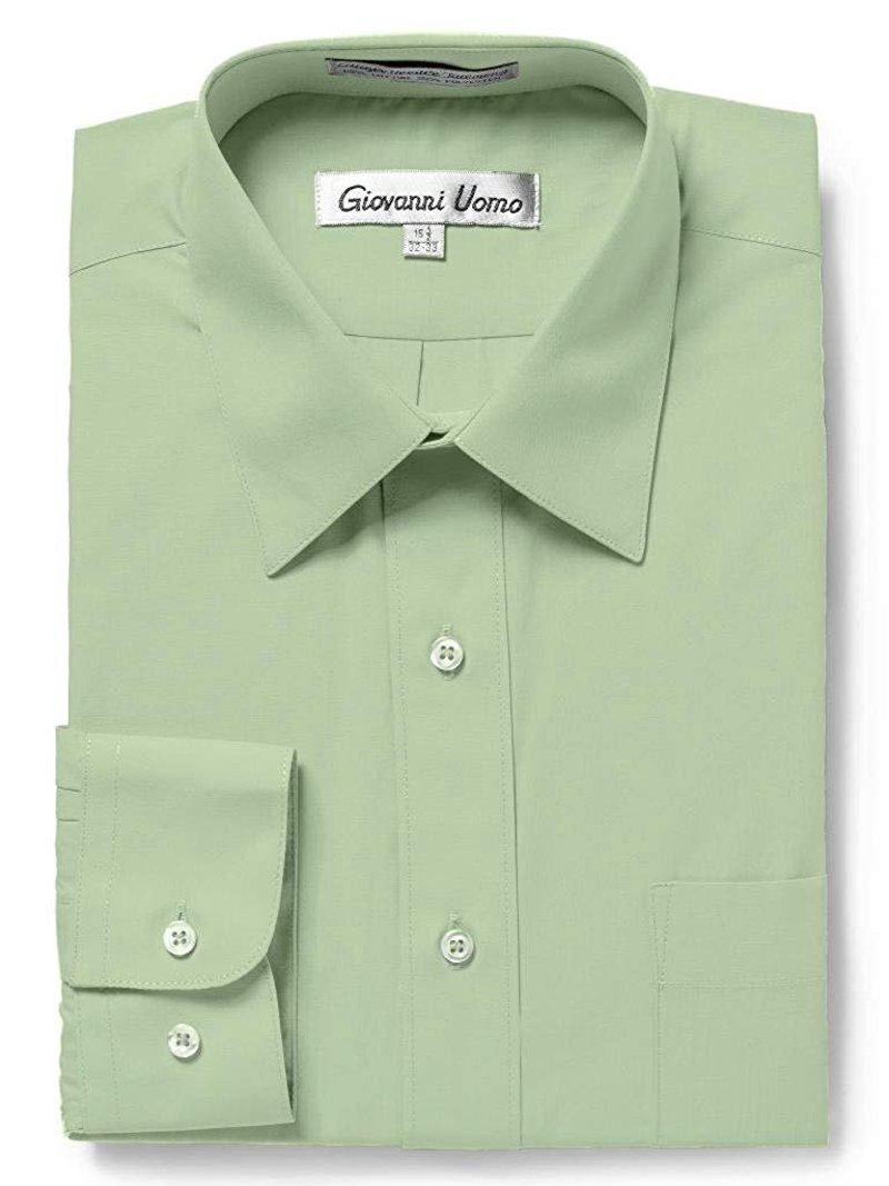 slim fit dress slacks Men's Titchwell Tailored Shirt Green main image 1