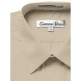 thumbnail image 1 of GIOVANNI UOMO Men's Traditional Fit Solid Color Dress Shirt Tan 17.5 32/33, 1 of 10