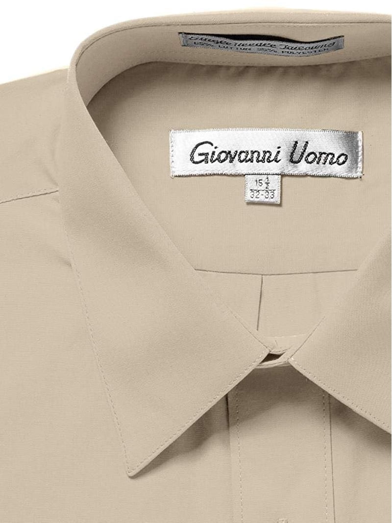mens dress shirt 20 34 35 Milani Standard Fit Dress Shirt with French Cuffs 20" Neck 34/35" Sleeve  Turquoise at Amazon Men's Clothing store