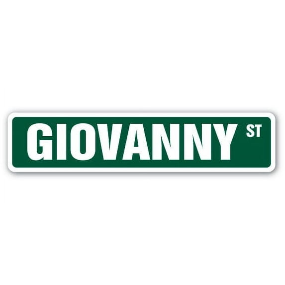 GIOVANNY Street Sign Childrens Name Room Sign | Indoor/Outdoor | 18" Wide