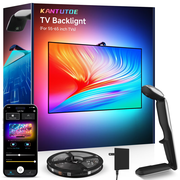 GIPOYENT TV Backlight 55-65 inch 16.4ft RGB LED Lights Camera Sync App Control Gaming Theater
