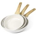 thumbnail image 1 of GIPP 3 Pcs Non Stick Frying Pan Set, 9.5”, 10”, 11” Ceramic Cookware with Induction Compatible,Dishwasher Safe,Kitchen Cooking Skillet Pans Set, 1 of 7