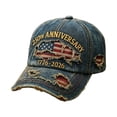 thumbnail image 1 of GIPQJK 250th Anniversary Distressed Hat Patriotic 1776-2026 Cap Retro Embroidered Distressed Printed Pattern Baseball Cap Adjustable Metal Buckle Print Hat for Men Women, 1 of 8