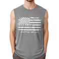 thumbnail image 1 of GIPQJK Tank Tops Men American Flag Scoop Neck Sleeveless Shirts Independence Day Patriotic Graphic Muscle Usa Flag Tank Tops,Light Gray S, 1 of 4