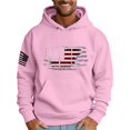 thumbnail image 1 of GIPQJK American Flag Sweatshirts for Men Crewneck Drawstring Hoodie This We'll Defend Flag Long Sleeve Tops with Pockets,Pink 2XL, 1 of 4
