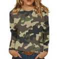 thumbnail image 1 of GIPQJK Business Tops for Women 2024 Vacation Trendy Crew Neck Loose Fit Sexy Sweatshirt Tee Plus Size Long Sleeve Camouflage Print Casual Basic Pullover,Camouflage XL, 1 of 5