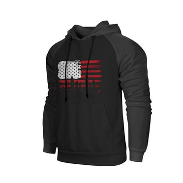 GIPQJK Graphic Hoodies for Men Usa Flag Design Hooded Sweatshirts Multicolor Panel Pullover Tops Casual Loose American Flag Print Patriotic Hoodies Sweatshirts with Pockets,Gray M