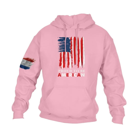 GIPQJK Graphic Sweatshirts for Men Usa Flag Hoodies 2024 Fall Trendy Big and Tall Hoodies Pullover with Pockets,Pink 4XL