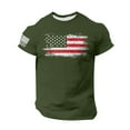 thumbnail image 1 of GIPQJK Graphic T Shirts for Men Usa Flag Design Tops Crew Neck T-Shirts Big and Tall American Flag Print Patriotic Short Sleeve T Shirts Tops,Army Green 2XL, 1 of 5