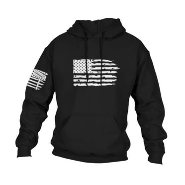 GIPQJK Hoodies for Men Usa Flag Hooded Sweatshirts Plus Size This We'll Defend Flag Long Sleeve Tops with Pockets,Black 5XL
