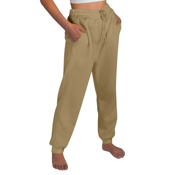 GIPQJK Lounge Pants for Women Wide Leg Baggy Fleece Sweatpants High Waisted Drawstring Flared Pants Casual Long Pants with Pockets,Brown 3XL