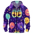 mardi gras zip up jacket