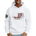thumbnail image 1 of GIPQJK Men's American Flag Sweatshirts Big and Tall Hoodies Grunt Style This We'll Defend Hoodies Pullover with Pockets,White 4XL, 1 of 4