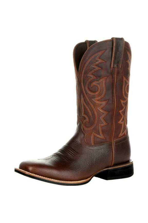 Cowboy Boots For Men Western Boot Durable Fashionable Retro Classic Embroidered Pull On Slip Resistant Boots,Brown 40