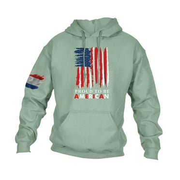 GIPQJK Men's Graphic Hoodies American Flag Design Hooded Sweatshirts 2024 Fall Trendy Big and Tall Pullover Tops with Pockets,Mint Green 4XL