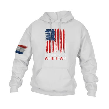 GIPQJK Men's Graphic Hoodies American Flag Design Sweatshirts 2024 Fall Trendy Big and Tall Long Sleeve Tops with Pockets,White 2XL