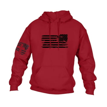 GIPQJK Men's Graphic Hoodies American Flag Print Hooded Sweatshirts Big and Tall This We'll Defend Hoodies Pullover with Pockets,Red 5XL