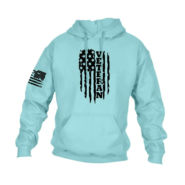 GIPQJK Men's Graphic Hoodies American Flag Print Hooded Sweatshirts Plus Size This We'll Defend Pullover Tops with Pockets,Sky Blue 5XL