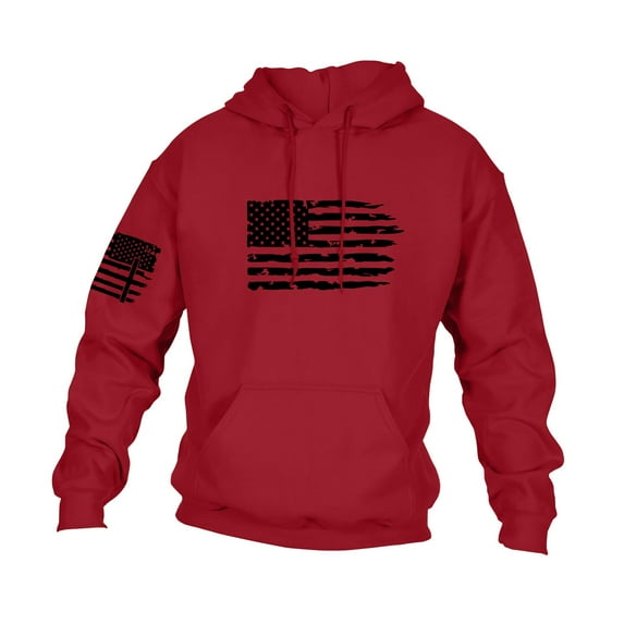 GIPQJK Men's Graphic Hoodies American Flag Print Sweatshirts Fall Fashion 2024 Hoodie Plus Size Hoodies Pullover with Pockets,Red 2XL