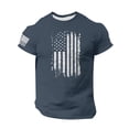 thumbnail image 1 of GIPQJK Men's Graphic T Shirts American Flag Tee Red White Blue Star Stripes Tops Crew Neck T-Shirts 2025 Summer Trendy Usa Flag Patriotic Short Sleeve T Shirts Tops,Navy M, 1 of 5