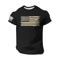 thumbnail image 1 of GIPQJK Mens Graphic T Shirts American Flag Print Tops Casual Loose Patriotic Short Sleeve T-Shirts Usa Flag Crew Neck T Shirts Tops,Black XL, 1 of 5