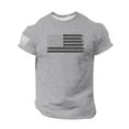 thumbnail image 1 of GIPQJK Mens Graphic T Shirts Usa Flag Design Tops Crew Neck T-Shirts Casual Loose American Flag Print Patriotic Short Sleeve T Shirts Tops,Light Gray L, 1 of 5