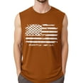 thumbnail image 1 of GIPQJK Mens Tank Top 2025 Trendy Usa Flag Scoop Neck Sleeveless Tops Independence Day Patriotic Muscle Tank Tops,Camel S, 1 of 4