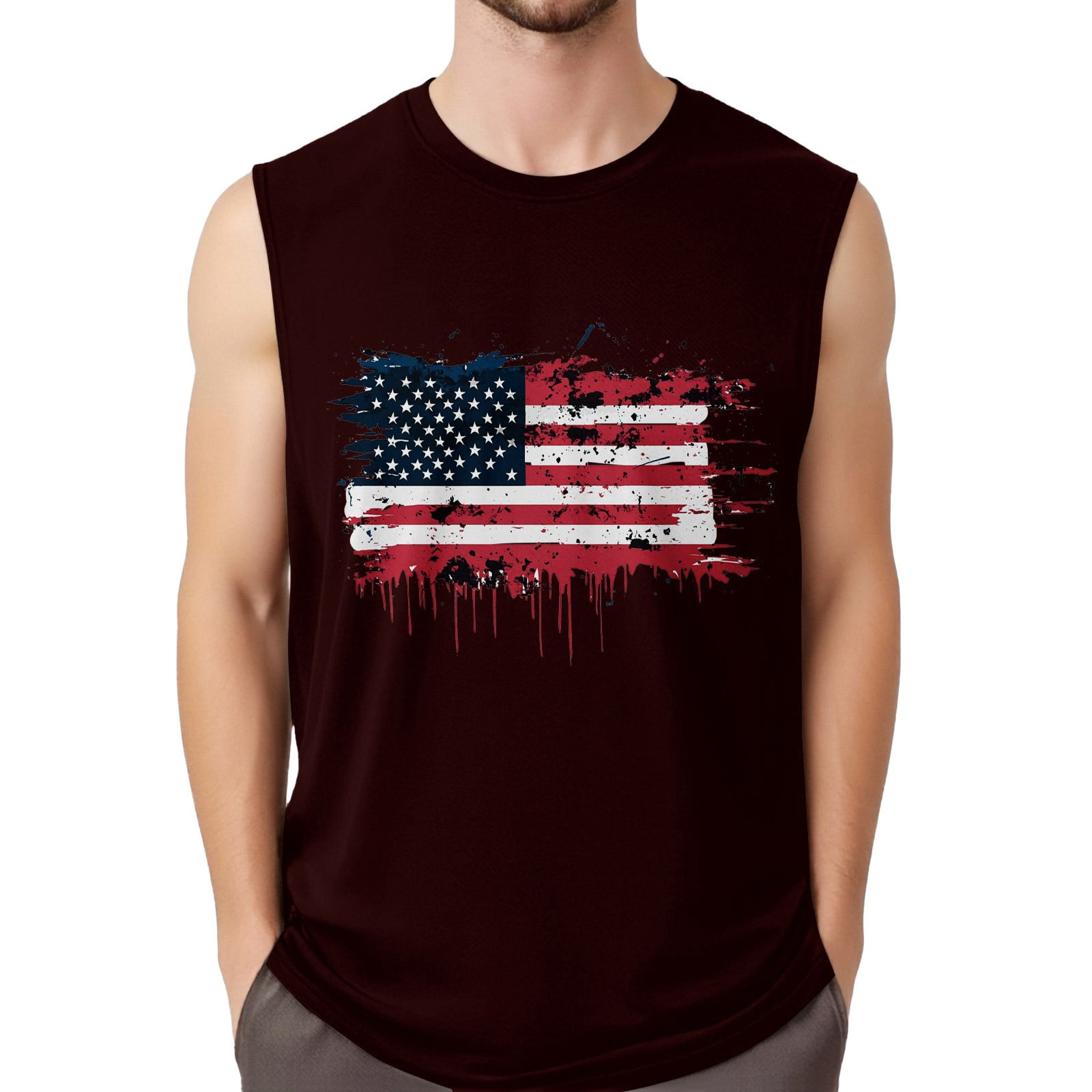 USA-Flaggen-Kostüm – Tragbarer Patrioten-Outfit Für 4. Juli & Olympia – Rot-weiß-blau