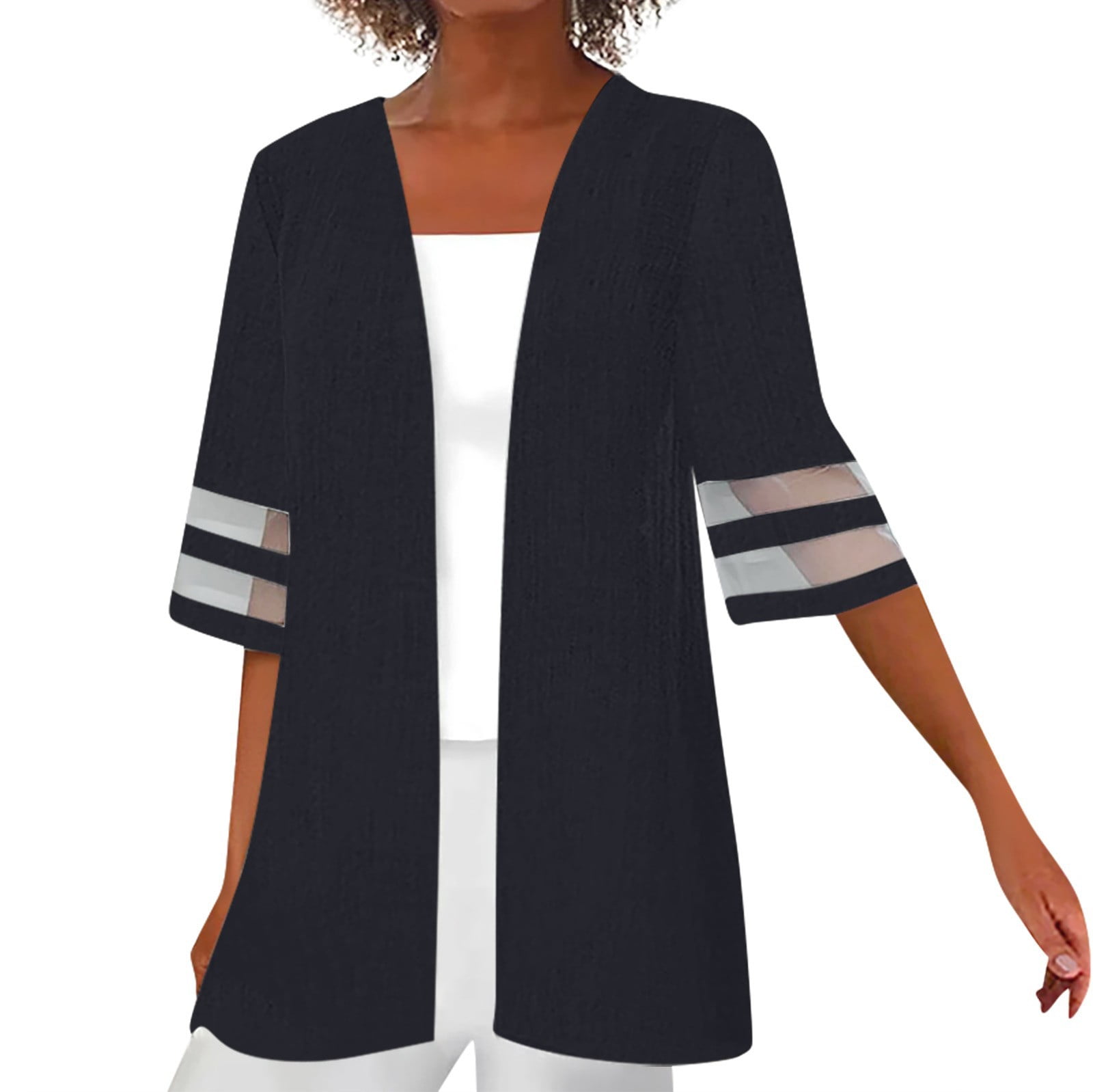 GIPQJK Plus Size Shrugs Half Sleeve Cardigan Sweaters for Women