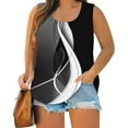 thumbnail image 1 of GIPQJK Plus Size Sleeveless Tank Tops for Women Crew Neck Sleeveless Tops Basic Soild Color Cotton Workout Tank Tops Lightweight Sleeveless Tops Vest T-Shirt,Black XL, 1 of 5