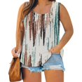 thumbnail image 1 of GIPQJK Plus Size Tank Tops for Women 2025 Trendy Scoop Neck Sleeveless Shirts Loose Solid Beach Blouse Lightweight Sleeveless Tops Vest T-Shirt,Blue XL, 1 of 5